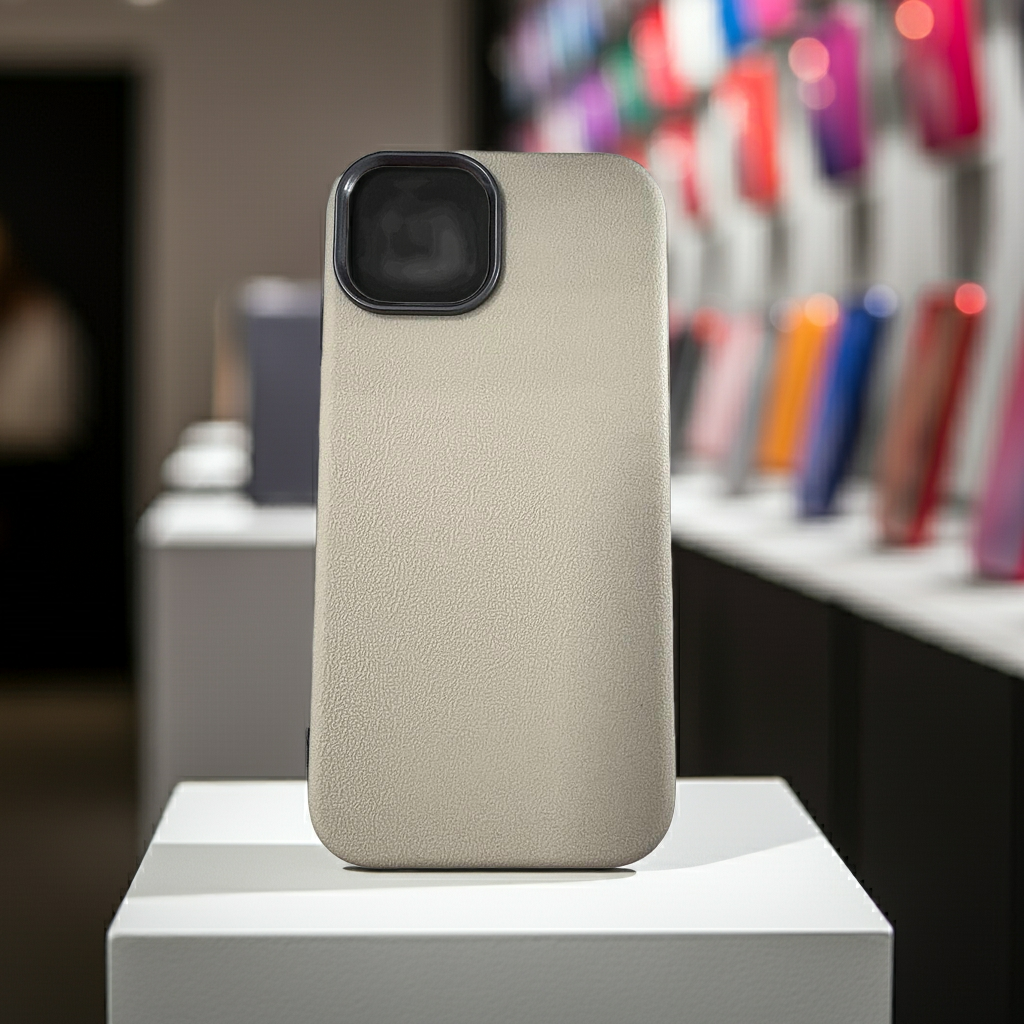 Cover iPhone 15 colorata bianco beige - MOKO