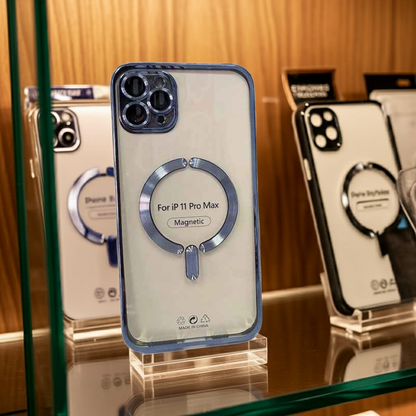 Cover trasparente iPhone 11 Pro Max MagSafe - Azzurro - MOKO