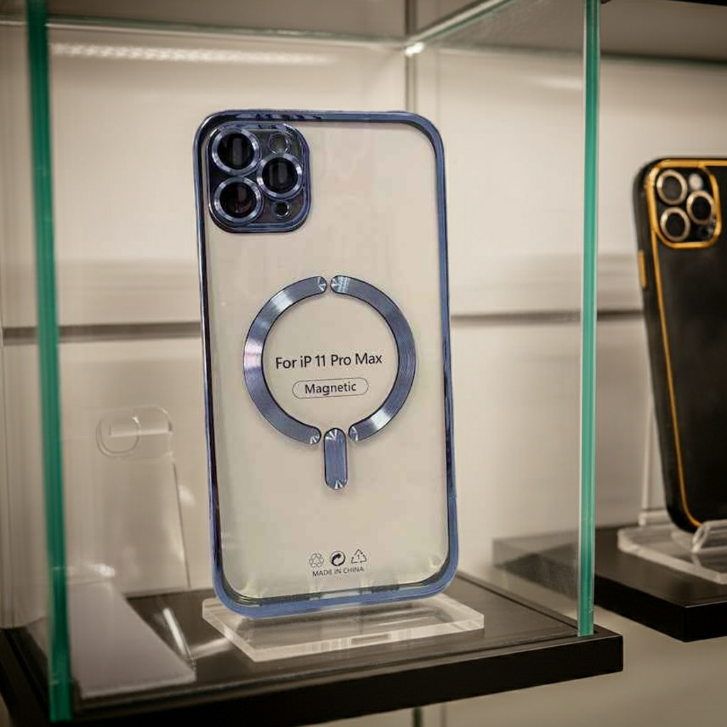 Cover trasparente iPhone 11 Pro Max MagSafe - Azzurro - MOKO