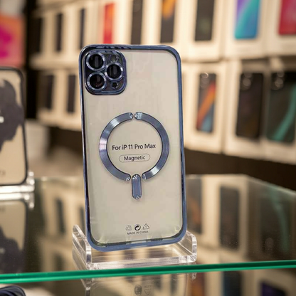 Cover trasparente iPhone 11 Pro Max MagSafe - Azzurro - MOKO