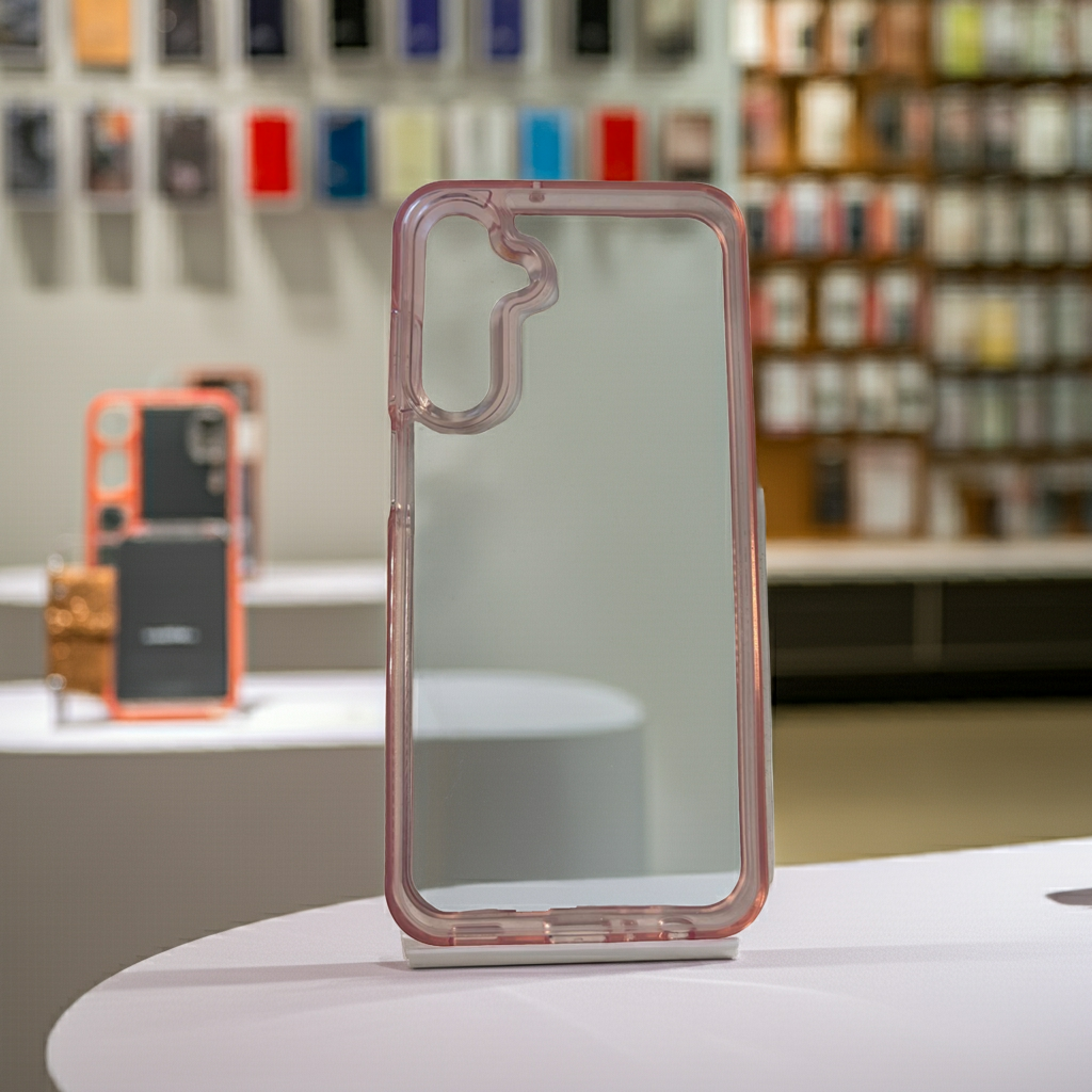 Cover trasparente rosa Samsung Galaxy A25 - Protezione elegante e leggera - MOKO