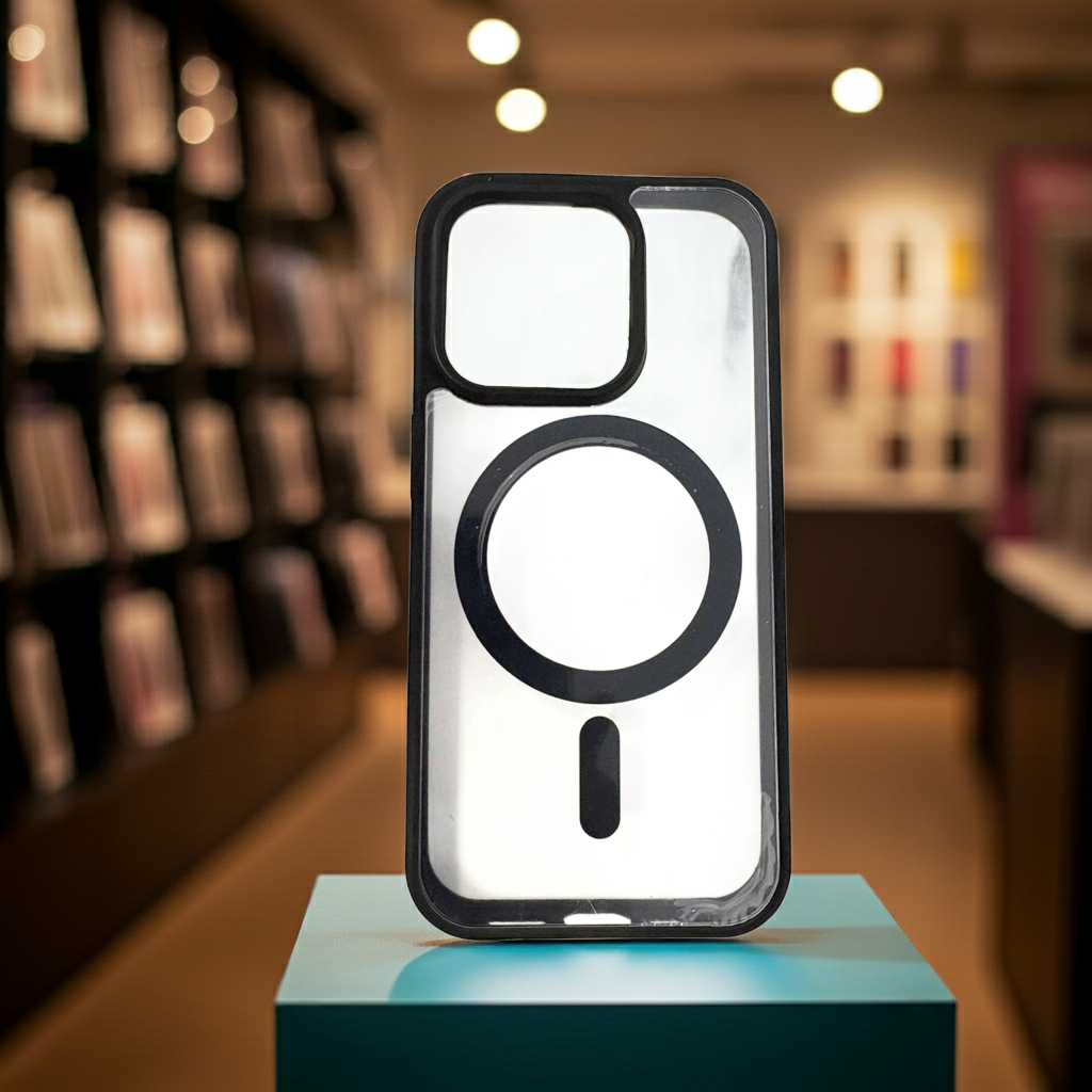 Cover trasparente magsafe Iphone 15 Pro-  nero - MOKO