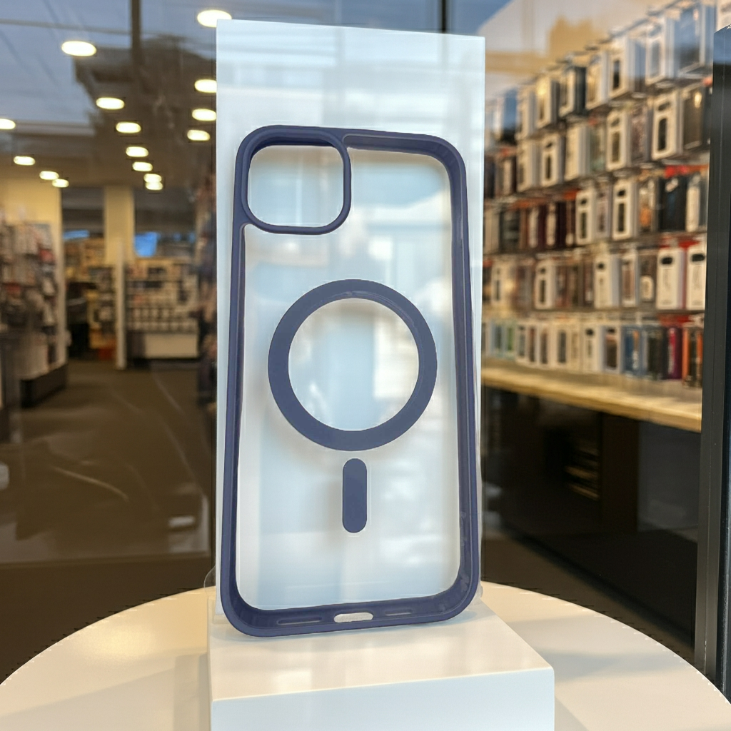 Cover trasparente iPhone 15 Plus MagSafe - Blu - MOKO