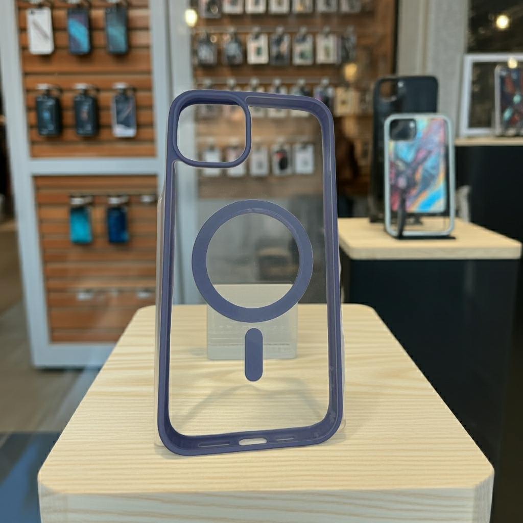 Cover trasparente iPhone 15 Plus MagSafe - Blu - MOKO