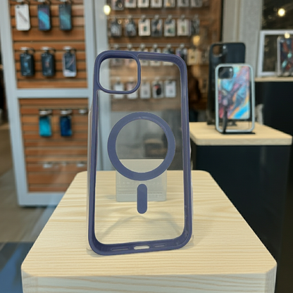Cover trasparente iPhone 15 Plus MagSafe - Blu - MOKO