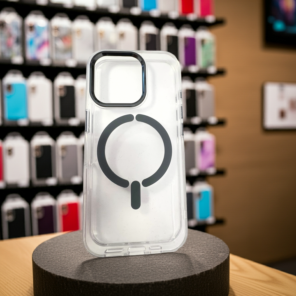 Cover trasparente magsafe Iphone 16 pro - titanio - MOKO