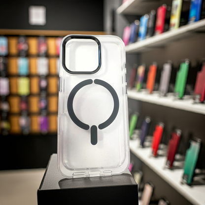 Cover trasparente magsafe Iphone 16 pro - titanio - MOKO