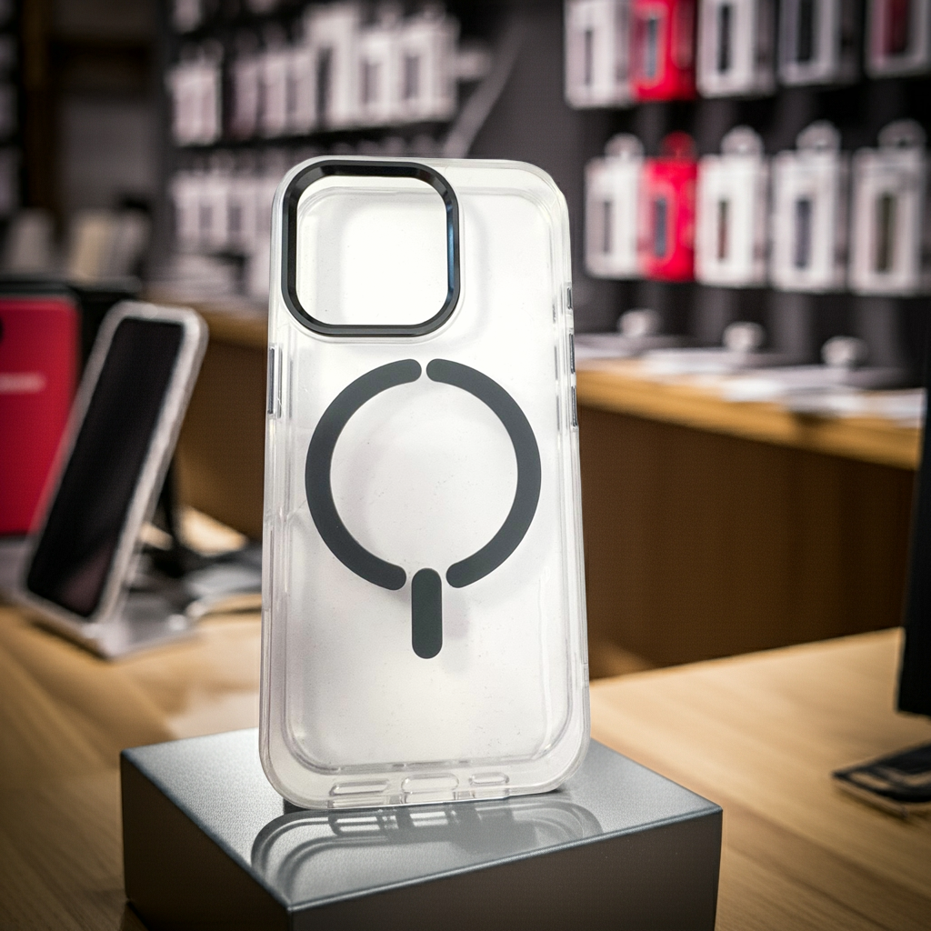 Cover trasparente magsafe Iphone 16 pro - titanio - MOKO