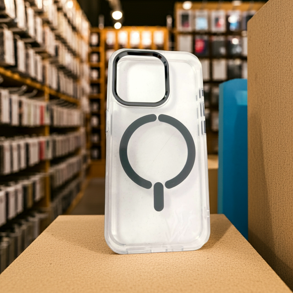 Cover trasparente iPhone 15 Pro MagSafe  titanio - MOKO