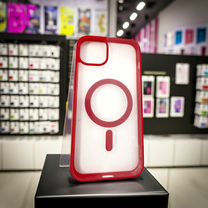 Cover trasparente magsafe Iphone 15 Plus-  rosso - MOKO
