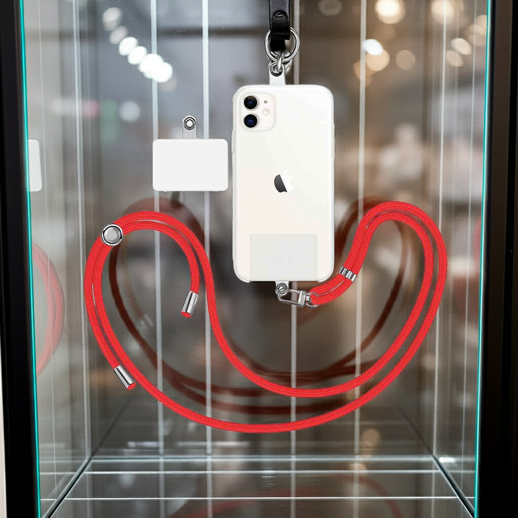 Cordino Smartphone Rosso con Linguetta Stretta - MOKO