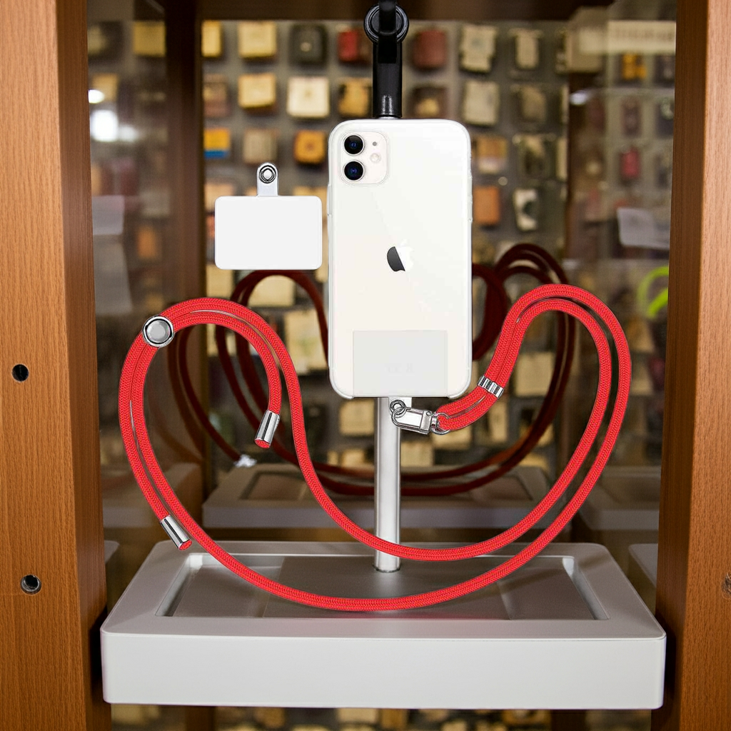 Cordino Smartphone Rosso con Linguetta Stretta - MOKO