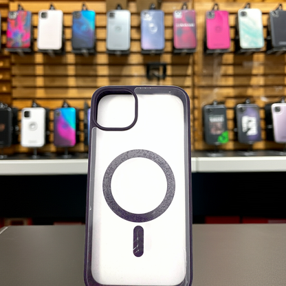 Cover trasparente magsafe Iphone 15 Plus-  viola scuro - MOKO