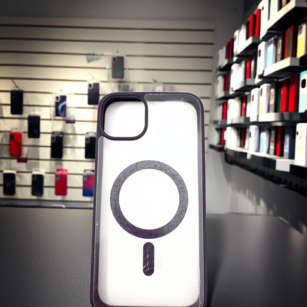 Cover trasparente magsafe Iphone 15 Plus-  viola scuro - MOKO