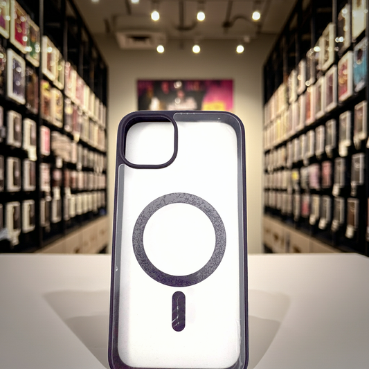 Cover trasparente magsafe Iphone 15 Plus-  viola scuro - MOKO