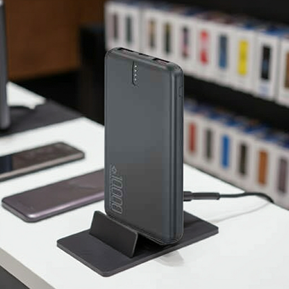 Power Bank Nero Ricarica Veloce - Design Compatto per Dispositivi Sempre Carichi - MOKO