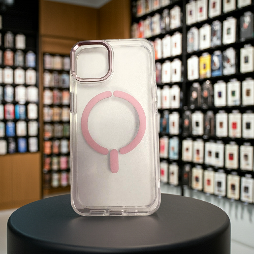 Cover trasparente magsafe Iphone 13 e 14- rosa - MOKO