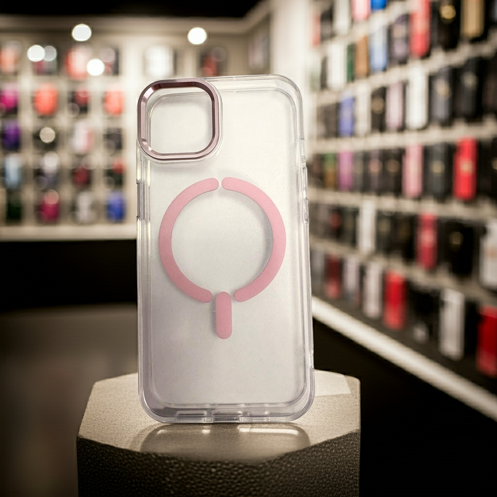 Cover trasparente magsafe Iphone 13 e 14- rosa - MOKO