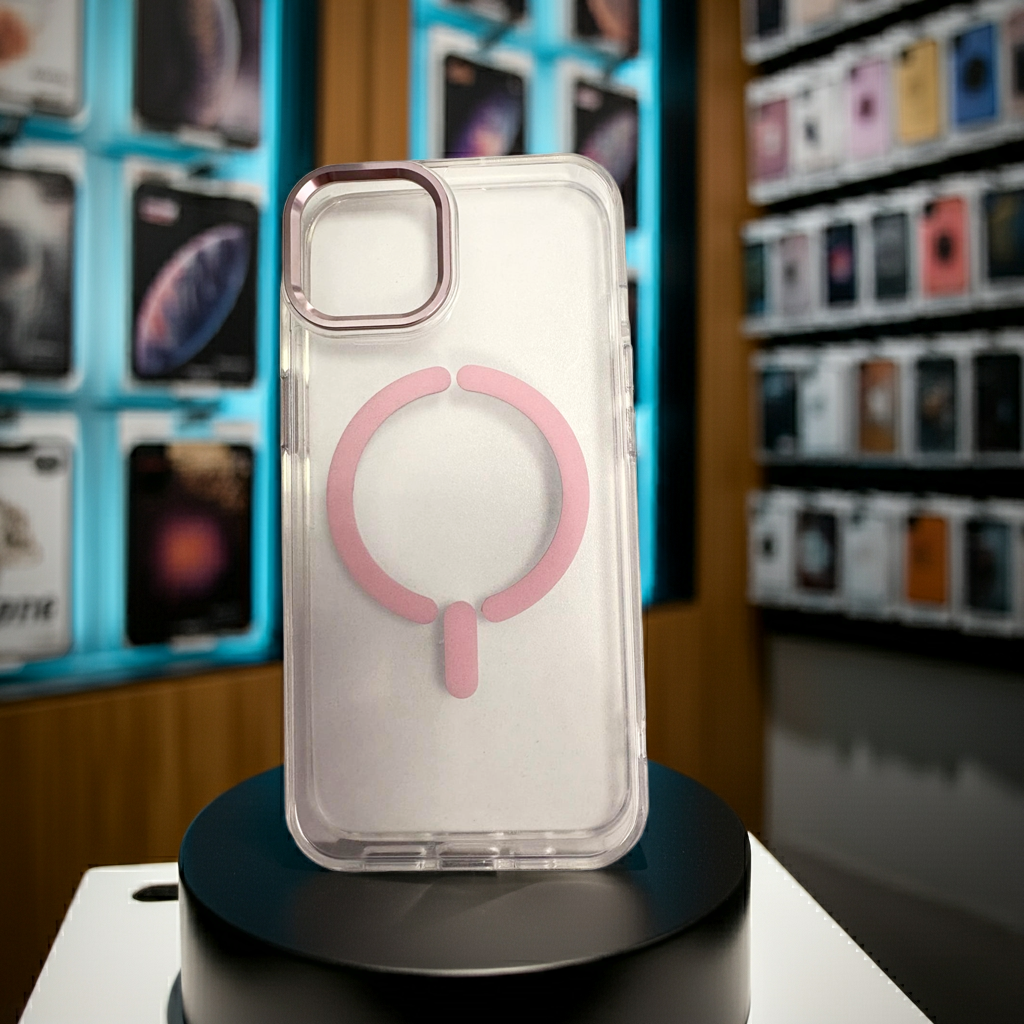 Cover trasparente magsafe Iphone 13 e 14- rosa - MOKO