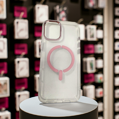 Cover trasparente magsafe Iphone 16 Plus- rosa - MOKO
