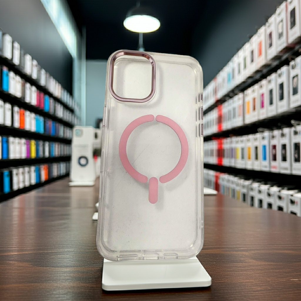 Cover trasparente magsafe Iphone 16 Plus- rosa - MOKO