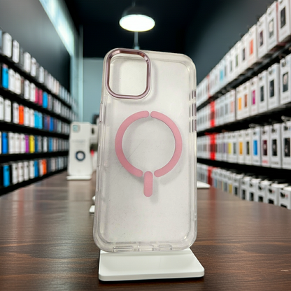 Cover trasparente magsafe Iphone 16 Plus- rosa - MOKO