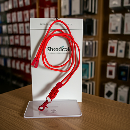 Cordino per smartphone rosso con linguetta larga - MOKO