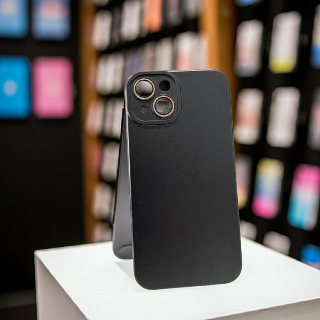 Cover colorata per iPhone 15 nero - Protezione elegante e stilsita - MOKO