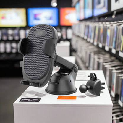 Supporto auto Universale Kit 3in1 aggancio per bocchette e cruscotto Nero - MOKO