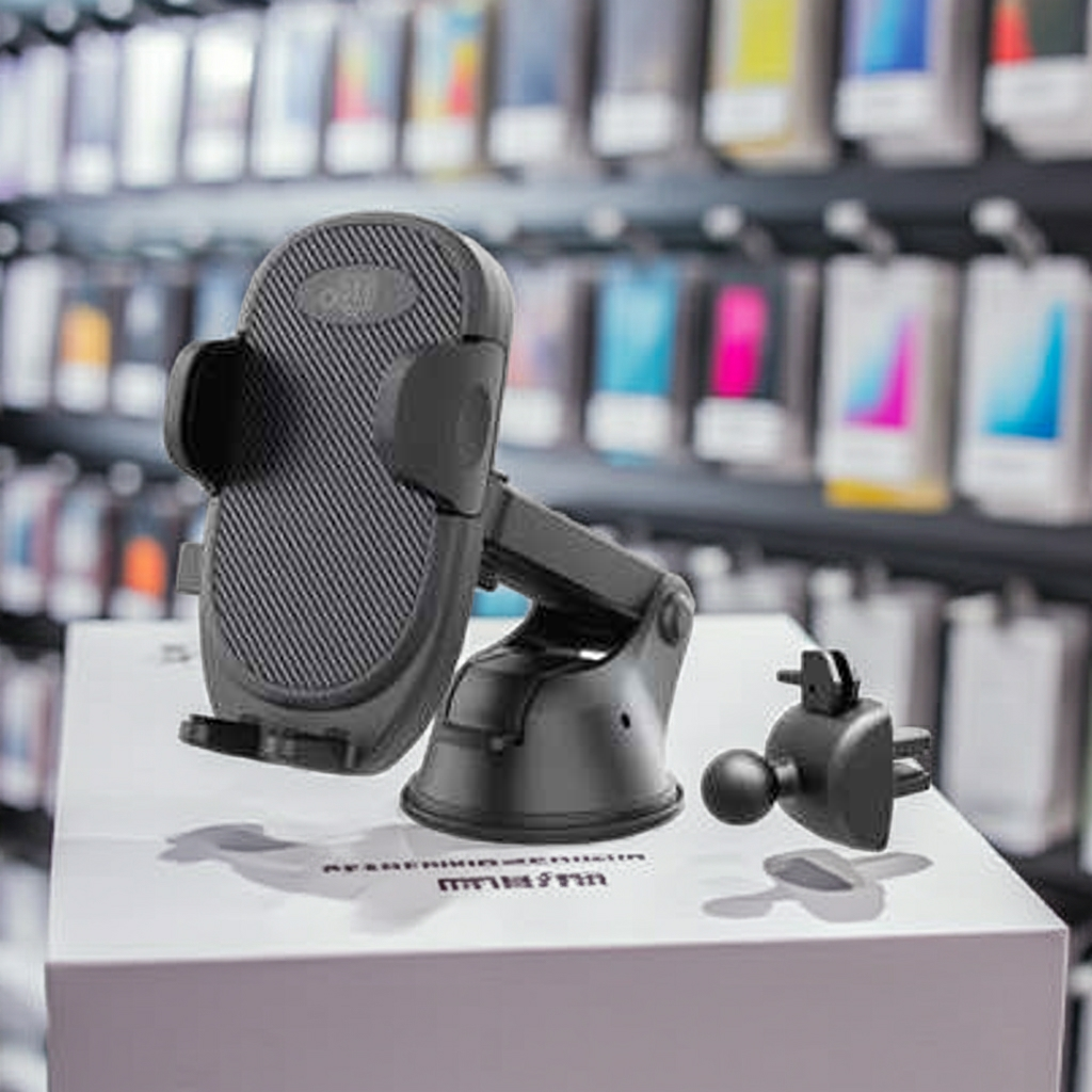 Supporto auto Universale Kit 3in1 aggancio per bocchette e cruscotto Nero - MOKO