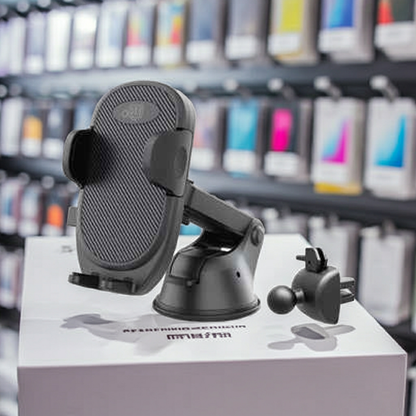 Supporto auto Universale Kit 3in1 aggancio per bocchette e cruscotto Nero - MOKO