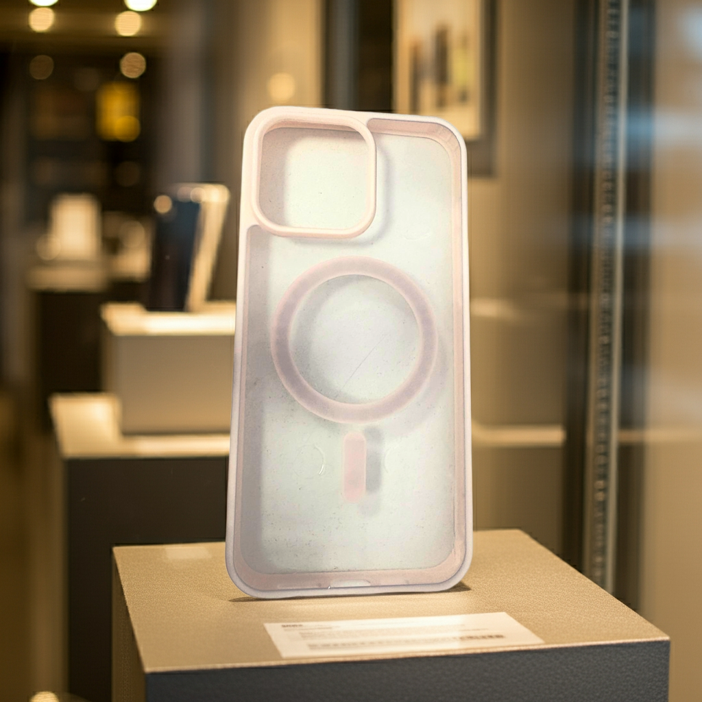 Cover trasparente Iphone 15 Pro Max rosa chiaro MagSafe - MOKO