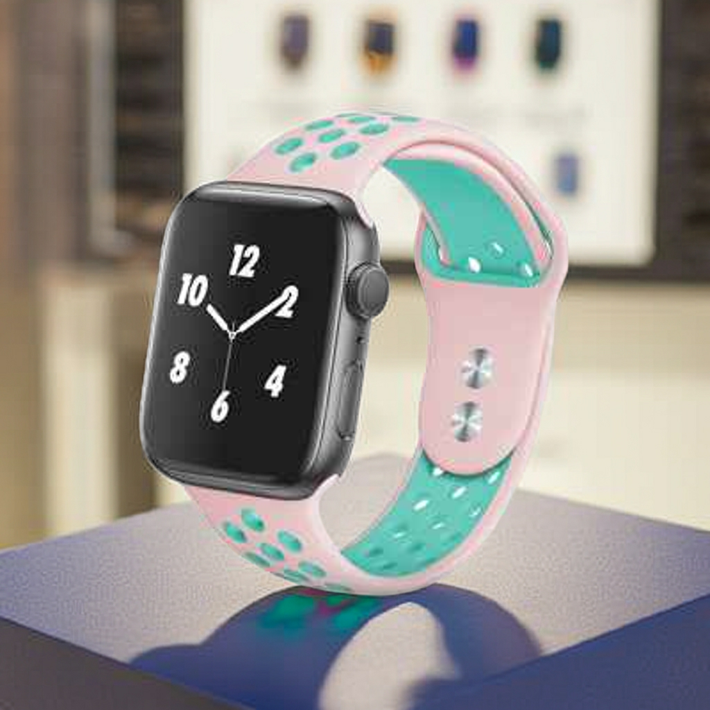 Cinturino Smartwatch Rosa Turchese - Stile e Comfort per il Tuo Orologio - MOKO