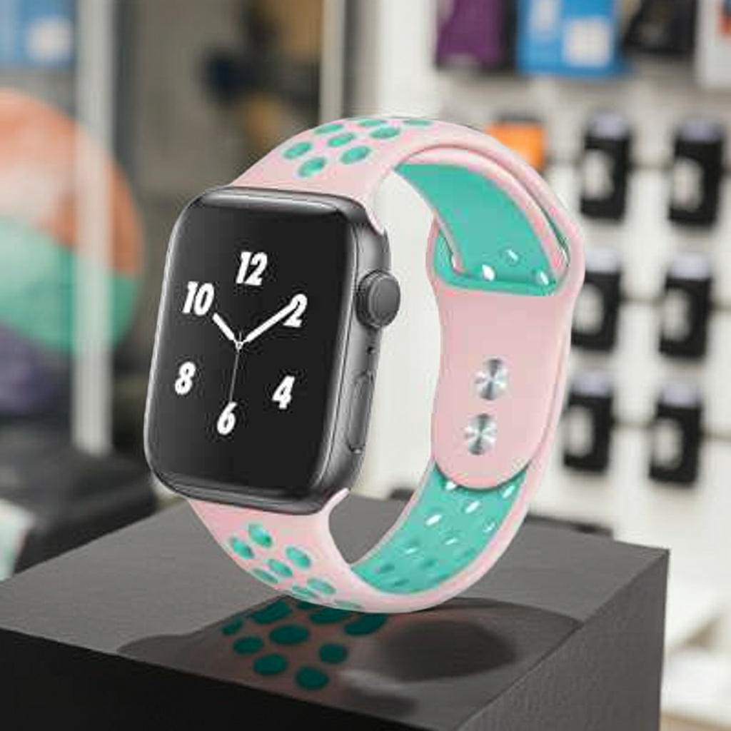 Cinturino Smartwatch Rosa Turchese - Stile e Comfort per il Tuo Orologio - MOKO