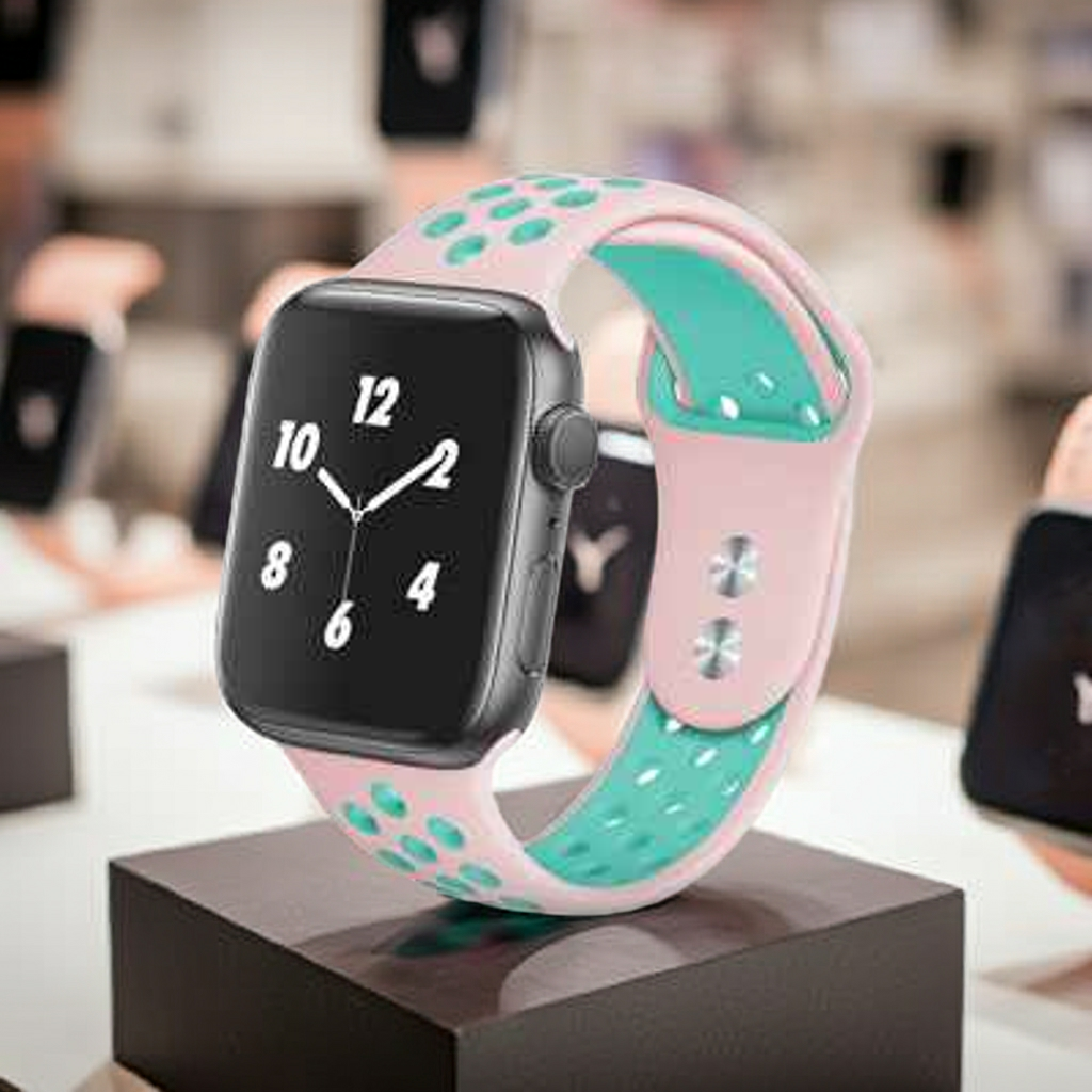 Cinturino Smartwatch Rosa Turchese - Stile e Comfort per il Tuo Orologio - MOKO