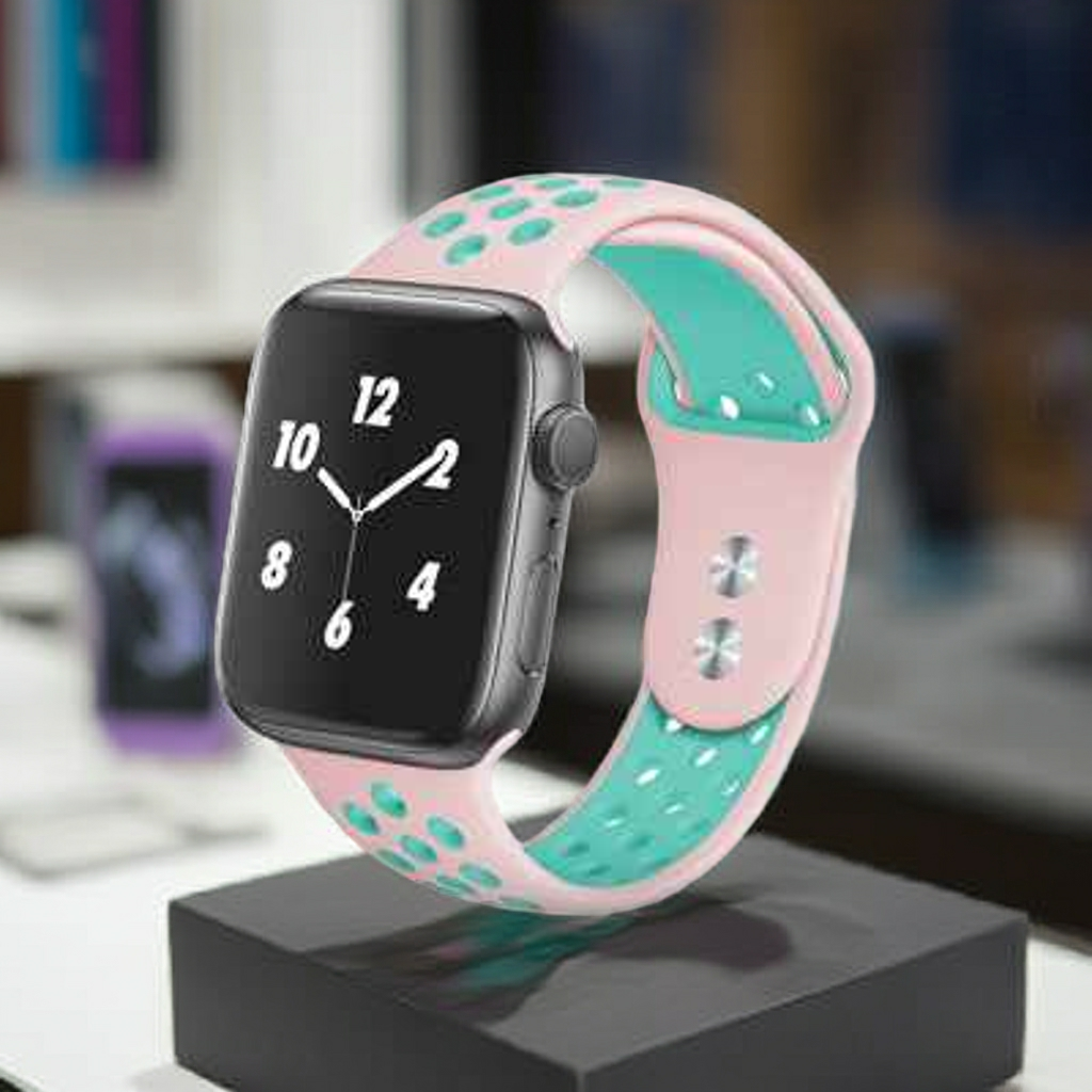 Cinturino Smartwatch Rosa Turchese - Stile e Comfort per il Tuo Orologio - MOKO