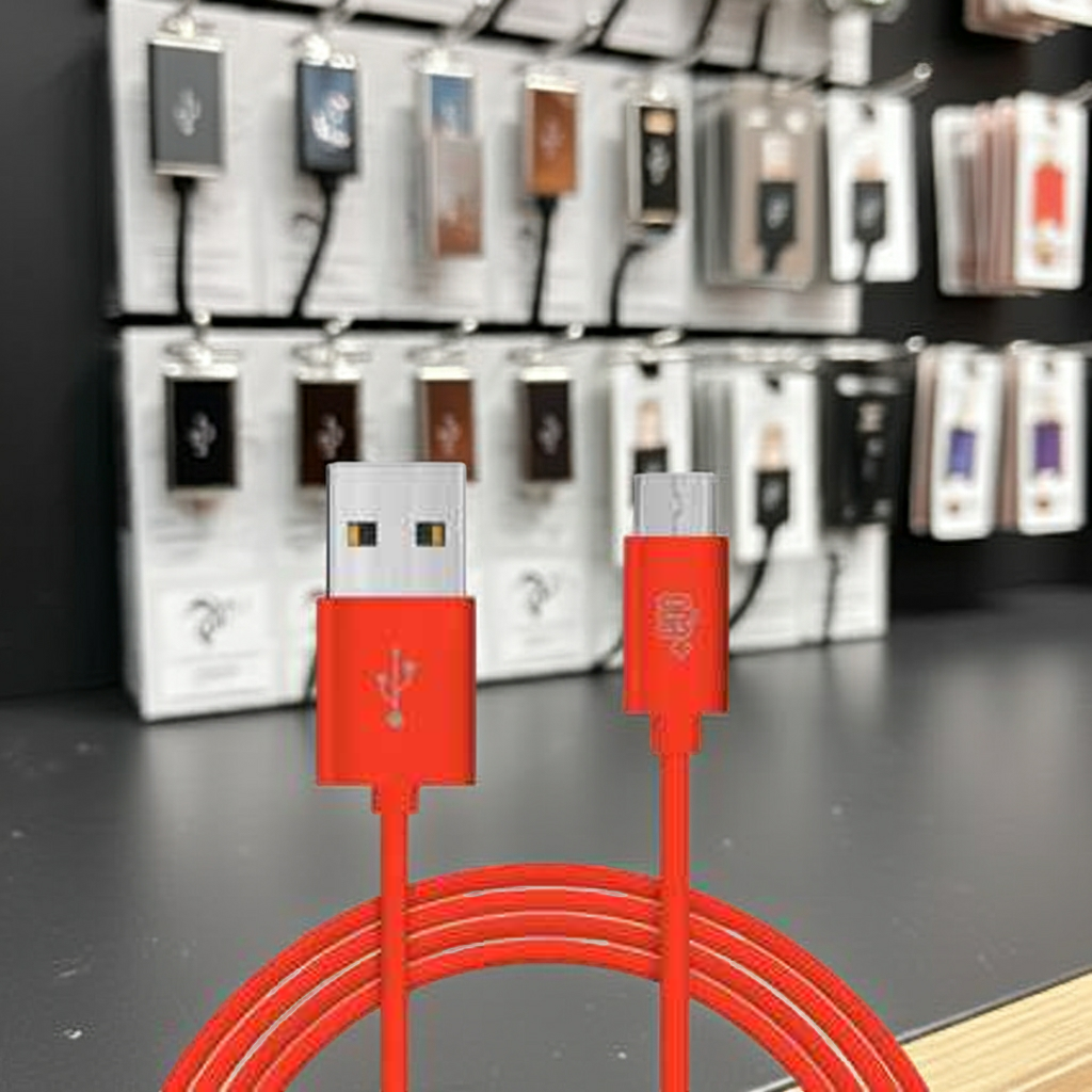 Cavo Dati USB Micro USB Rosso 1 mt Soft Touch per Ricarica e Trasferimento Dati - MOKO