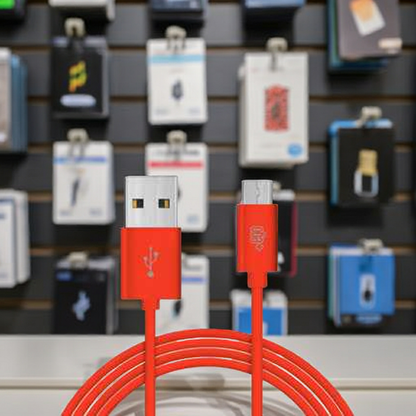 Cavo Dati USB Micro USB Rosso 1 mt Soft Touch per Ricarica e Trasferimento Dati - MOKO