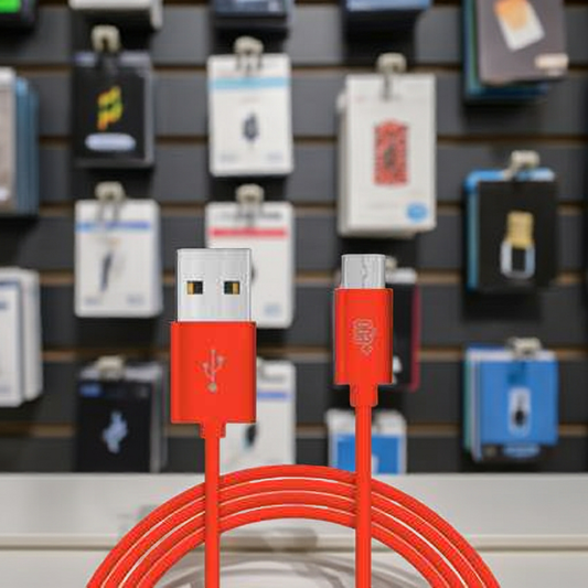 Cavo Dati USB Micro USB Rosso 1 mt Soft Touch per Ricarica e Trasferimento Dati - MOKO