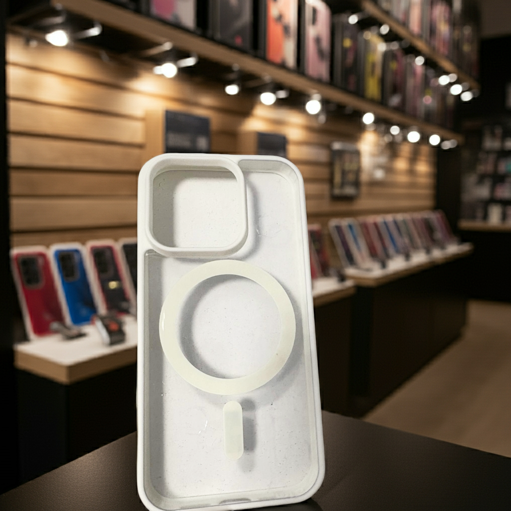 Cover trasparente magsafe Iphone 15 Pro- bianco - MOKO