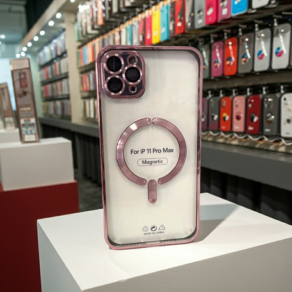 Cover trasparente iPhone 11 Pro Max MagSafe rosa - MOKO