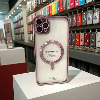 Cover trasparente iPhone 11 Pro Max MagSafe rosa - MOKO