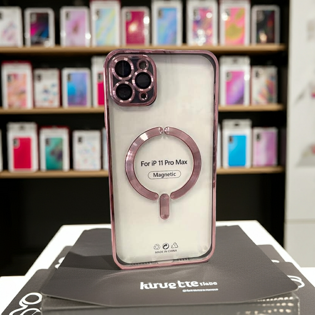 Cover trasparente iPhone 11 Pro Max MagSafe rosa - MOKO