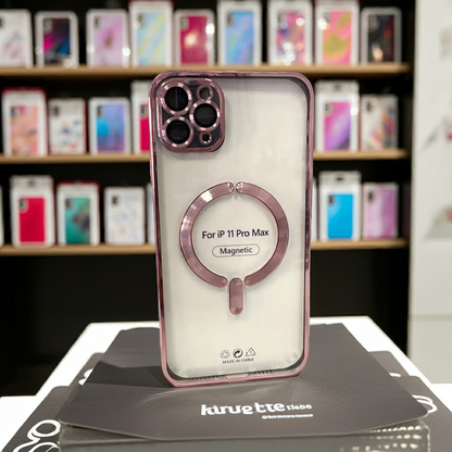 Cover trasparente iPhone 11 Pro Max MagSafe rosa - MOKO