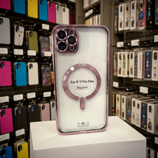 Cover trasparente iPhone 11 Pro Max MagSafe rosa - MOKO