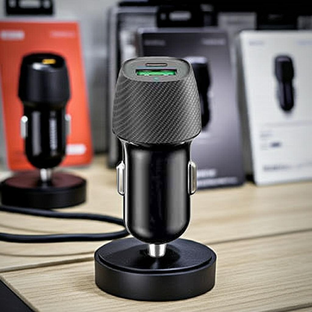 Caricatore auto USB veloce e compatto per ricarica rapida in viaggio - MOKO