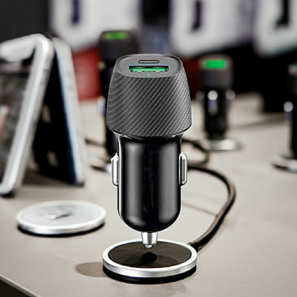 Caricatore auto USB veloce e compatto per ricarica rapida in viaggio - MOKO