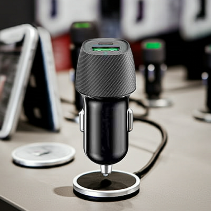 Caricatore auto USB veloce e compatto per ricarica rapida in viaggio - MOKO