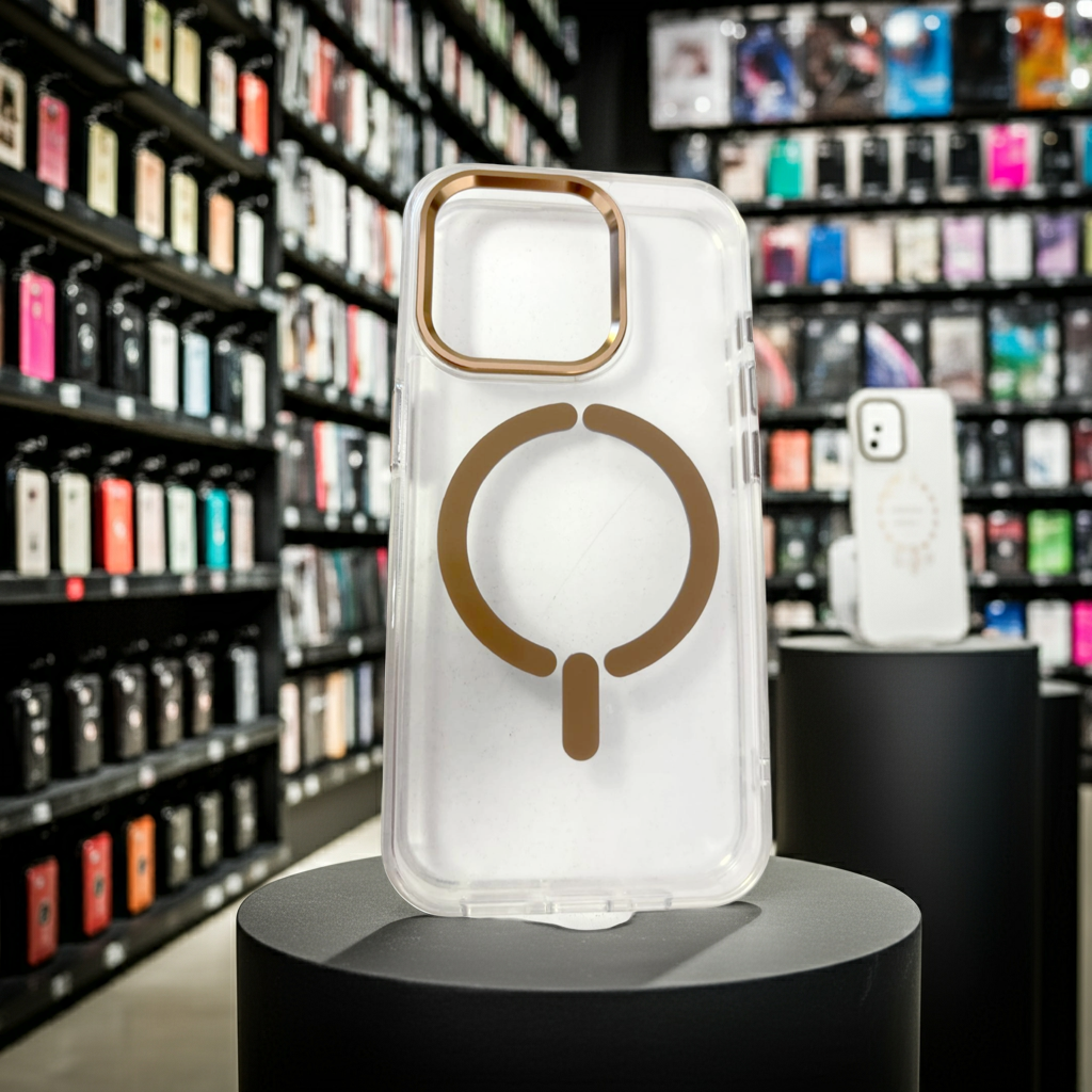 Cover trasparente magsafe Iphone 15 Pro- rame - MOKO