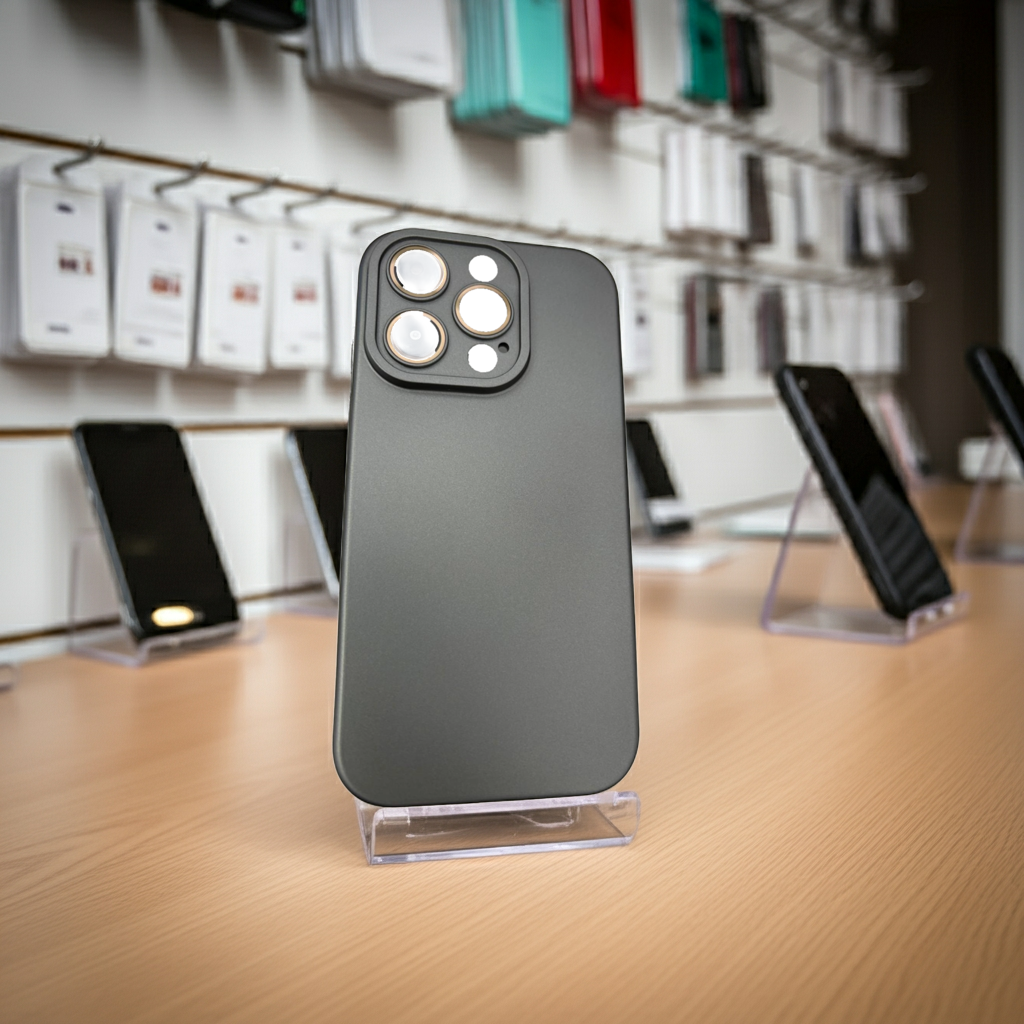 Cover colorata iPhone 15 Pro Max color  titanio - Protezione elegante e moderna - MOKO